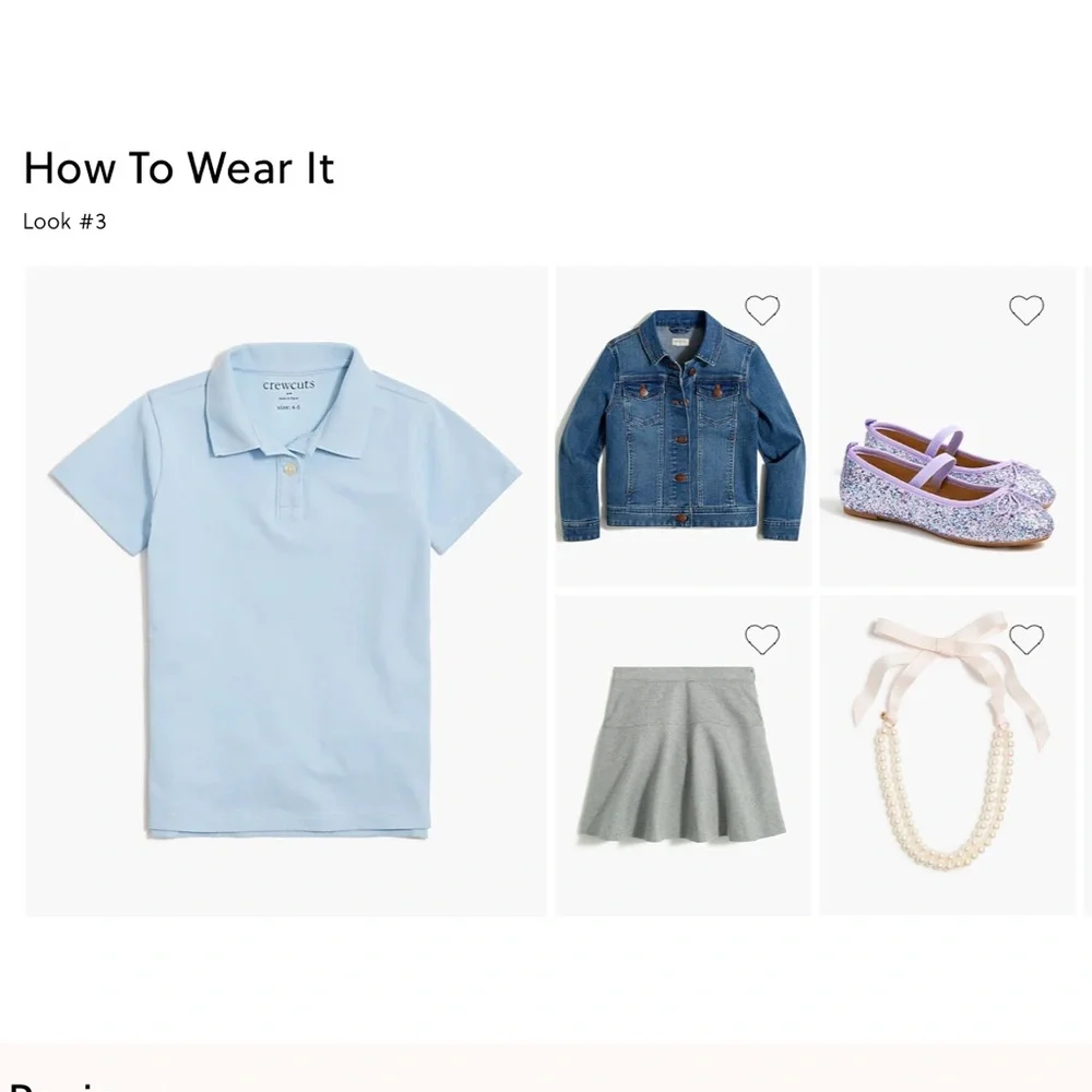 NWT Crewcuts Kids' piqué polo Sz 12 Faded Chambray - Picture 5 of 9